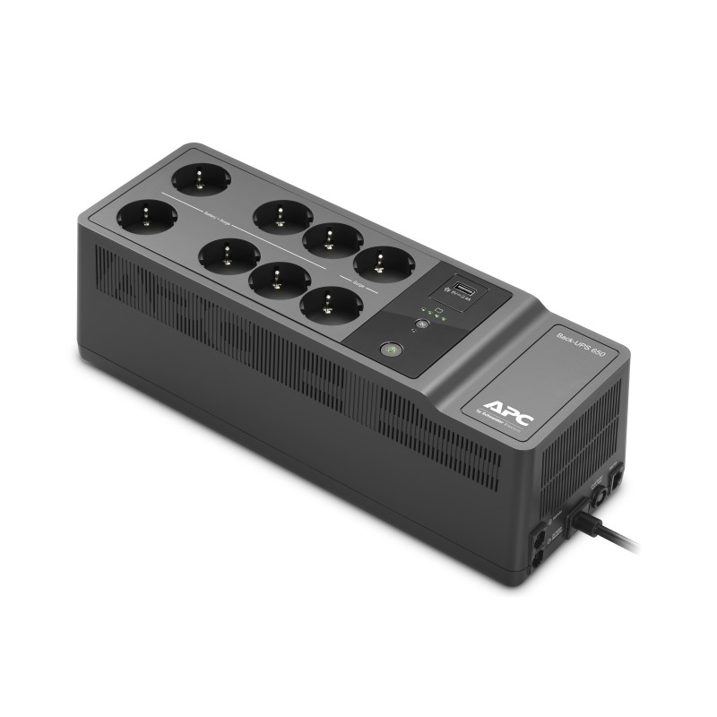 Image of APC Back-UPS 650VA 230V 1 USB charging port - (Offline-) USV gruppo di continuità (UPS) Standby (Offline) 0.65 kVA 400 W 8