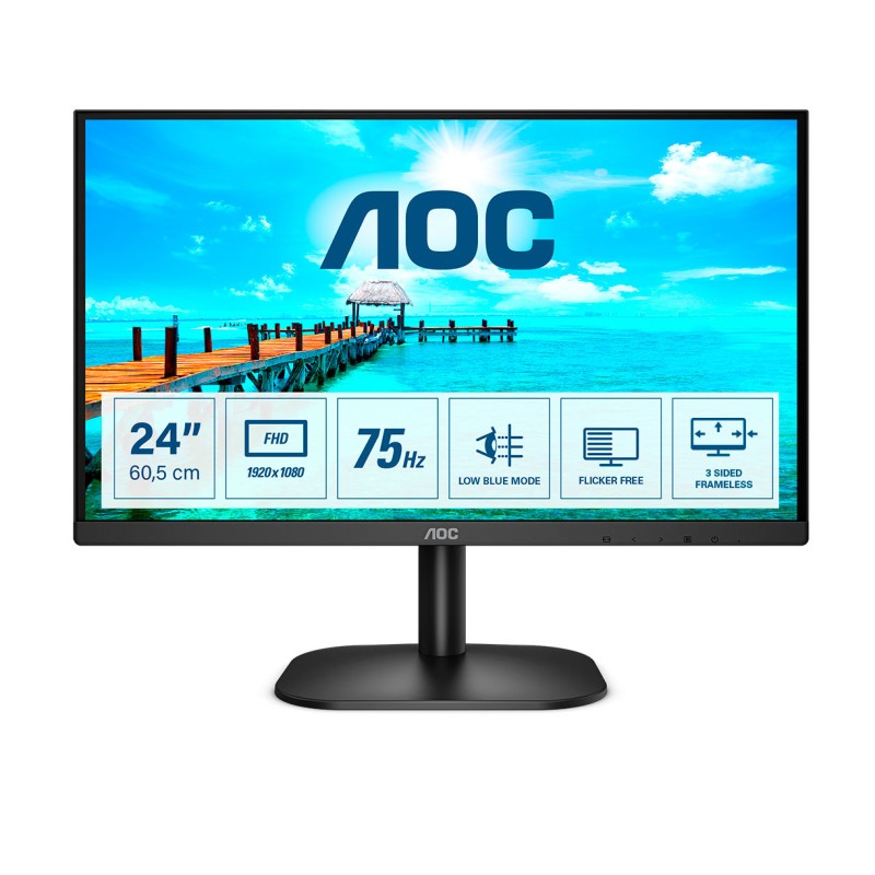 Image of AOC B2 24B2XDM Monitor PC 60.5 cm (23.8") 1920 x 1080 Pixel Full HD LCD Nero
