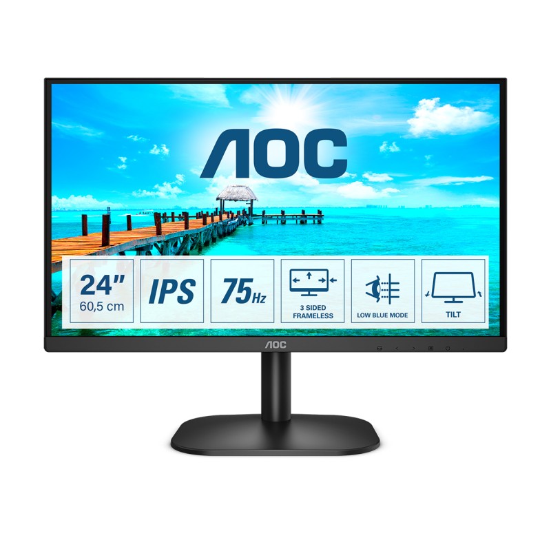 Image of AOC B2 24B2XDA LED display 60.5 cm (23.8") 1920 x 1080 Pixel Full HD Nero