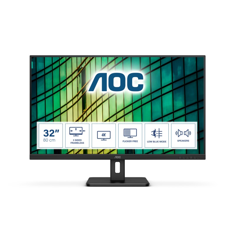 Image of AOC E2 U32E2N LED display 80 cm (31.5") 3840 x 2160 Pixel 4K Ultra HD Nero