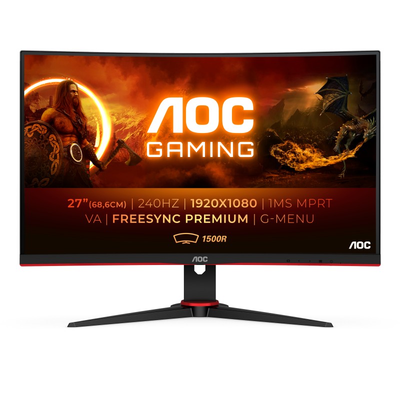 Image of AOC G2 C27G2ZE/BK Monitor PC 68.6 cm (27") 1920 x 1080 Pixel Full HD LED Nero, Rosso