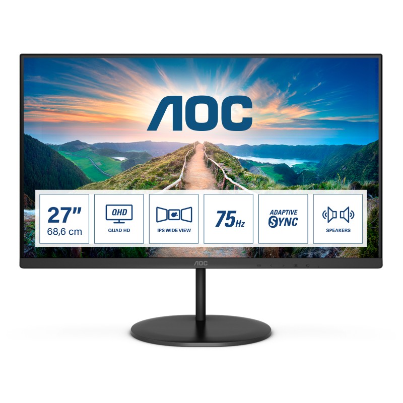 AOC V4 Q27V4EA LED display 68.6 cm (27") 2560 x 1440 Pixel 2K Ultra HD Nero