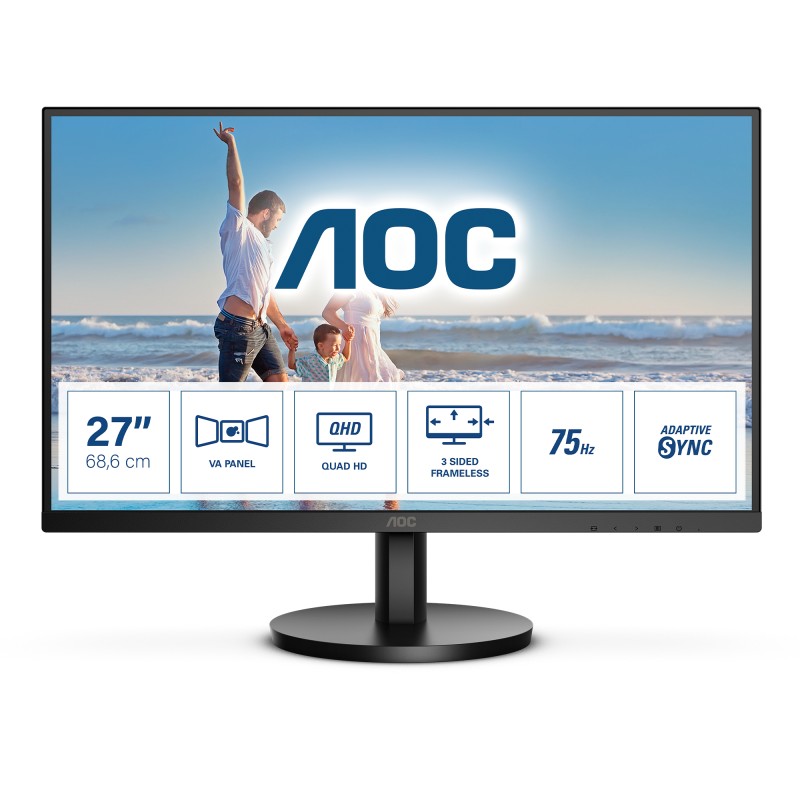 AOC Q27B3MA LED display 68.6 cm (27") 2560 x 1440 Pixel Quad HD Nero
