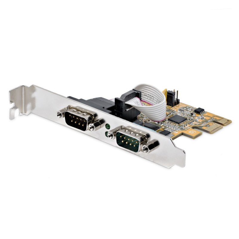 Image of StarTech.com Scheda seriale PCI Express a due porte - di interfaccia da PCIe 2x RS232 (DB9)- con staffe standard o basso