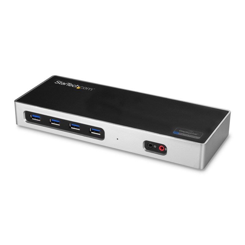 Image of StarTech.com Dock USB-C e USB-A - doppio monitor DisplayPort + HDMI 4K 60Hz Docking station ibrida USB 3.0 per laptop o 6x