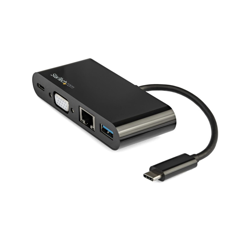Image of StarTech.com Adattatore Multiporta USB-C a VGA - Ricarica via Power Delivery (60W) USB 3.0 Gbe per Mac, Windows, Chrome OS