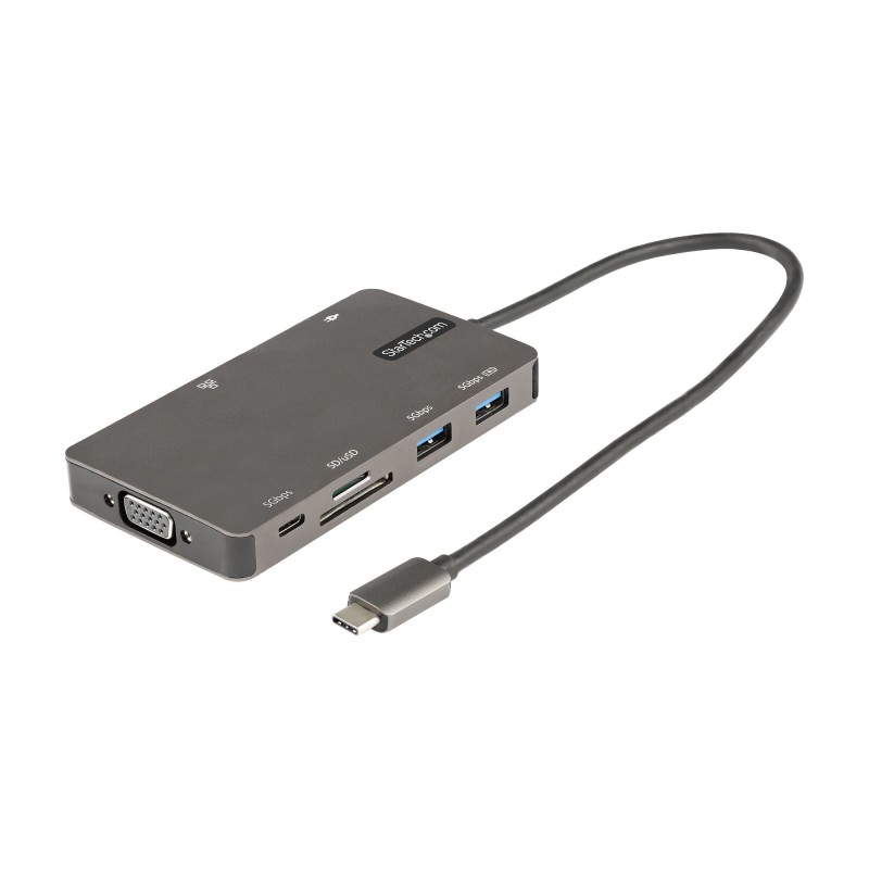 Image of StarTech.com Adattatore Multiporta USB C - Dock da viaggio HDMI 4K 30Hz o VGA Hub 3.0 5Gbps (porte A / C) 100W Power Delivery