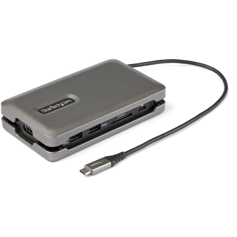 Image of StarTech.com Adattatore Multiporta USB C - da a HDMI 2.0 4K 60Hz Hub 2 Porte 10Gbps 100W Power Delivery Pass-through GbE