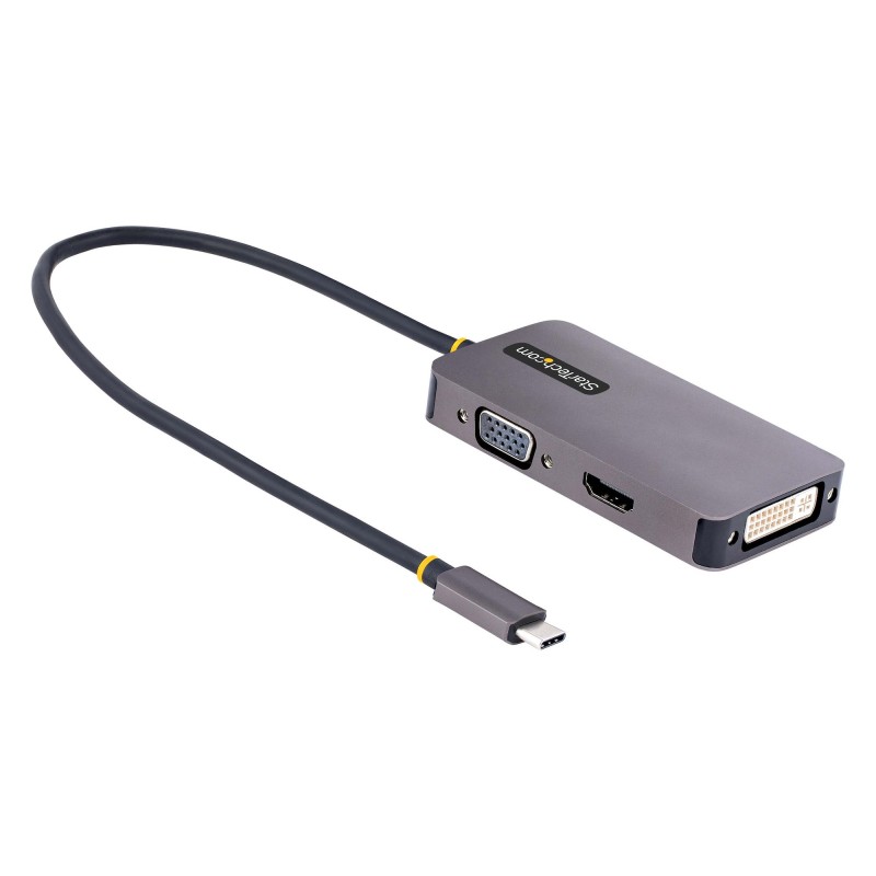 Image of StarTech.com Adattattore USB C a HDMI DVI o VGA, Adattatore video multiporta fino 4K 60Hz