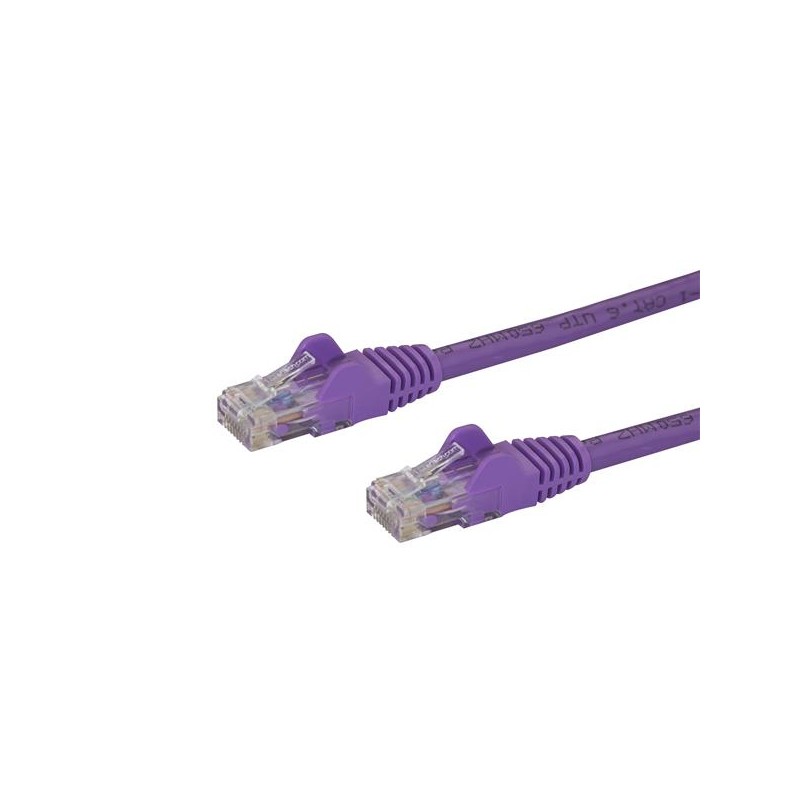 Image of StarTech.com Cavo di Rete Viola Cat6 UTP Ethernet Gigabit RJ45 Antigroviglio - 10m