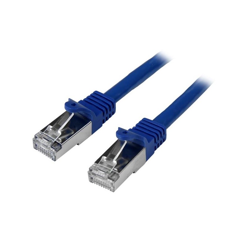 Image of StarTech.com Cavo di rete Cat6 Ethernet Gigabit - Patch RJ45 SFTP da 50 cm Blu