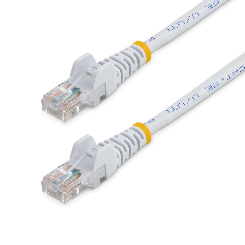 Image of StarTech.com Cavo di Rete da 5m Bianco Cat5e Ethernet RJ45 Antigroviglio