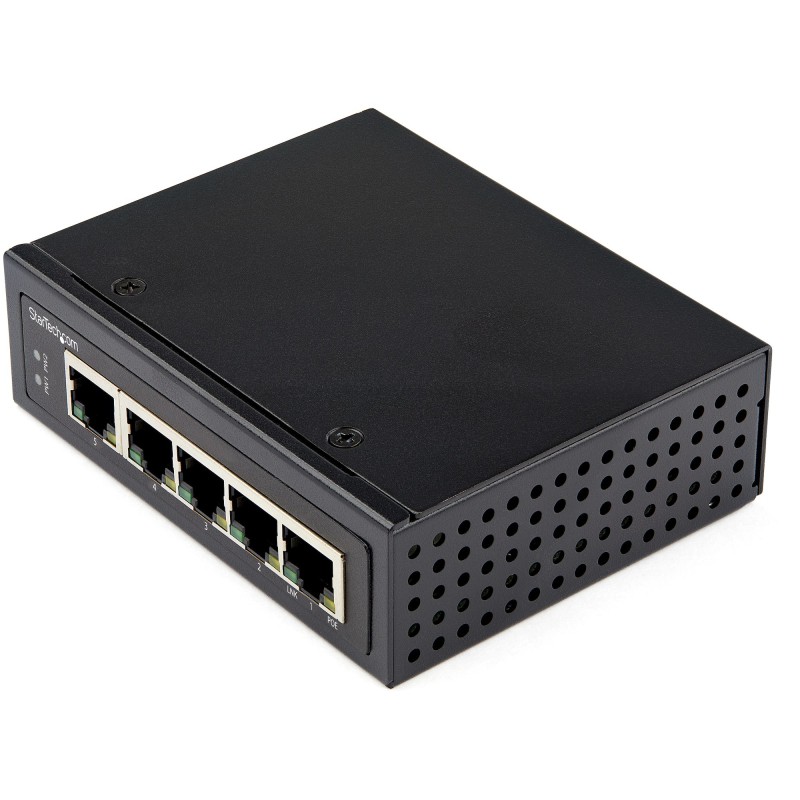 Image of StarTech.com switch Ethernet 5 porte industriale - Power over di rete Gigabit 30W Commutatore reta lan Gb non gestita Robusta