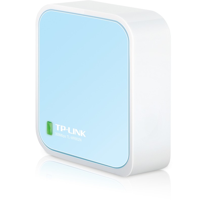 Image of TP-Link TL-WR802N router wireless Fast Ethernet Banda singola (2.4 GHz) Blu, Bianco