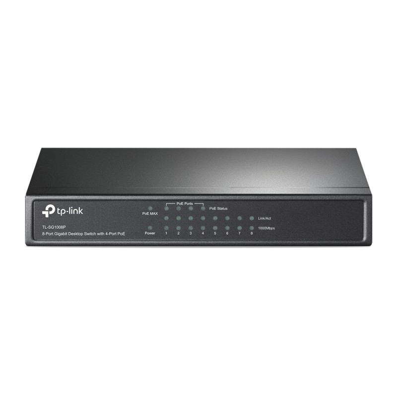 TP-Link TL-SG1008P switch di rete Non gestito Gigabit Ethernet (10/100/1000) Supporto Power over (PoE) Nocciola