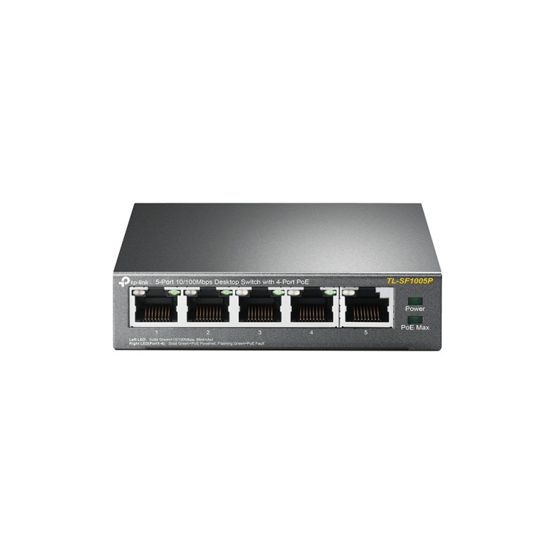 TP-Link TL-SF1005P switch di rete Non gestito Fast Ethernet (10/100) Supporto Power over (PoE) Nero
