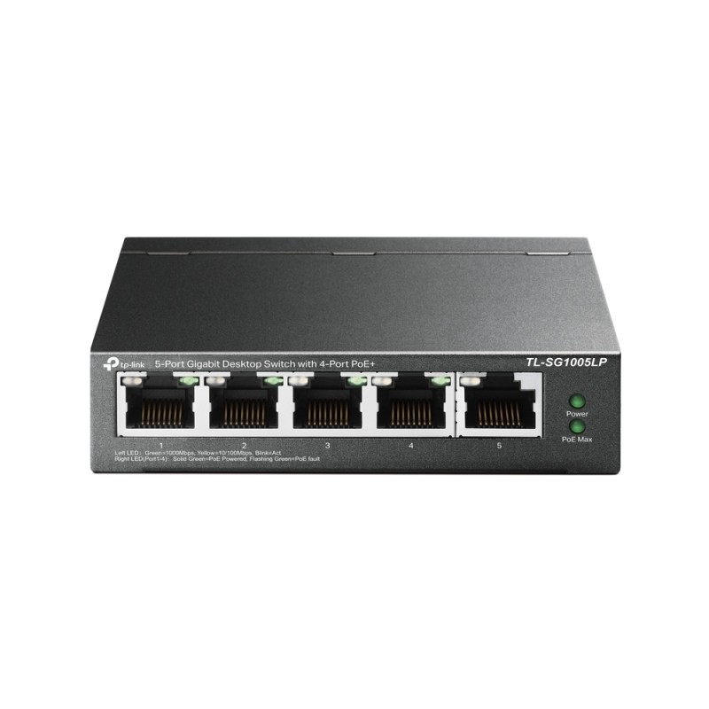 TP-Link TL-SG1005LP switch di rete Non gestito Gigabit Ethernet (10/100/1000) Supporto Power over (PoE) Nero