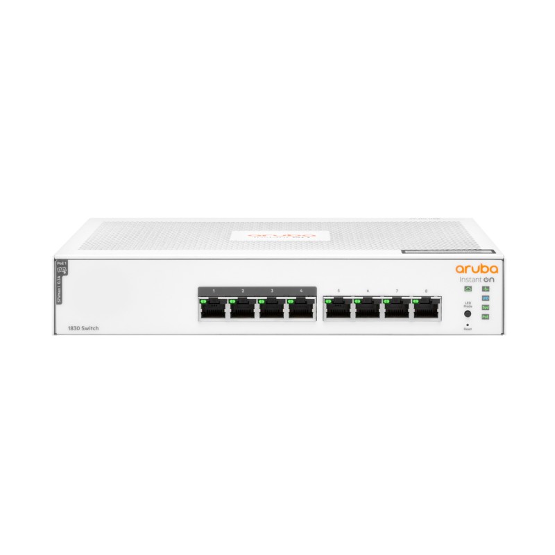 Aruba Instant On 1830 8G 4p Class4 PoE 65W Gestito L2 Gigabit Ethernet (10/100/1000) Supporto Power over (PoE) 1U
