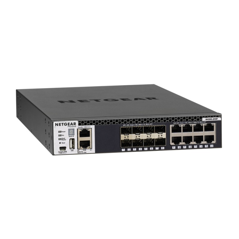 Image of NETGEAR M4300-8X8F Gestito L3 10G Ethernet (100/1000/10000) 1U Nero