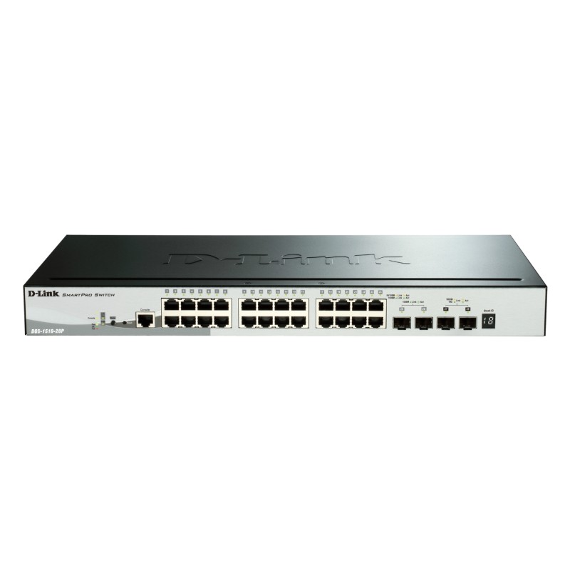 D-Link DGS-1510-28P switch di rete Gestito L3 Gigabit Ethernet (10/100/1000) Supporto Power over (PoE) Nero