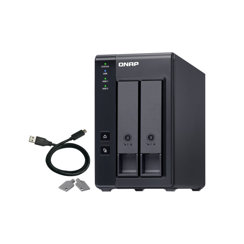 QNAP TR-002 contenitore di unità archiviazione Box esterno HDD/SSD Nero 2.5/3.5"