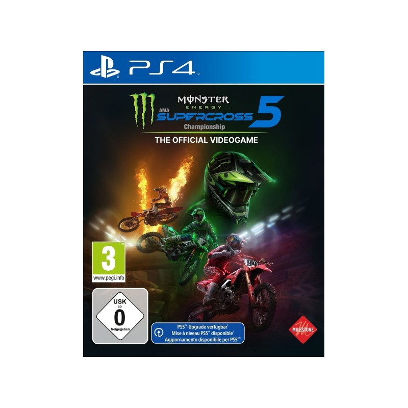Image of PLAION Monster Energy Supercross - The Official Videogame 5 Standard Tedesca, Inglese PlayStation 4