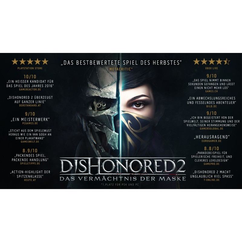 Image of Bethesda Dishonored 2 Standard Tedesca, Inglese, Cinese semplificato, ESP, Francese, ITA, Giapponese, Polacco, Portoghese