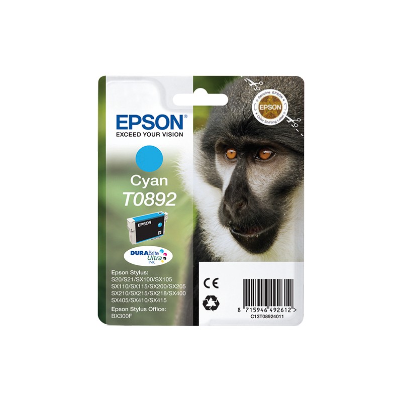 Image of Epson Monkey Cartuccia Ciano