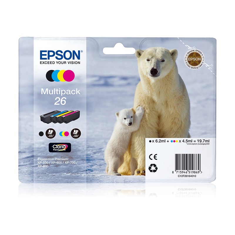 Epson Polar bear Multipack 26 (4 colori: NCMG)