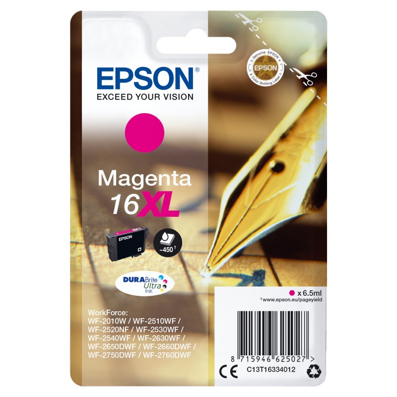 epson - consumer ink (s1) epson pen and crossword cartuccia penna e cruciverba magenta inchiostri durabrite ultra 16xl uomo