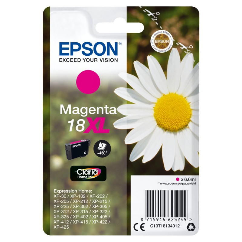 Image of Epson Daisy Cartuccia Margherita Magenta Inchiostri Claria Home 18XL057