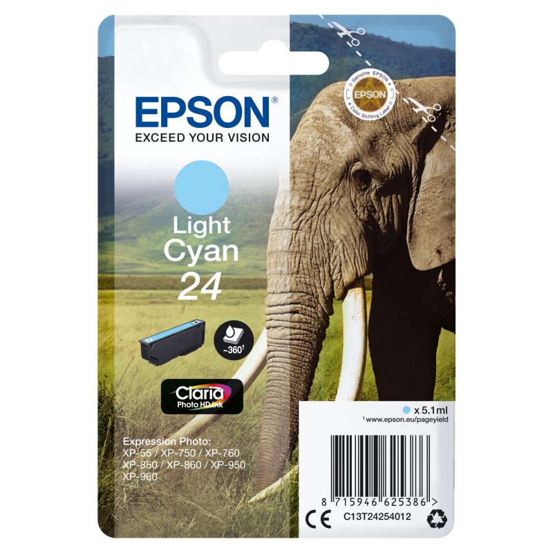 Image of Epson Elephant Cartuccia Ciano Chiaro