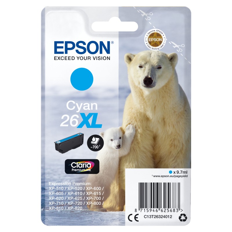 Image of Epson Polar bear Cartuccia Ciano XL