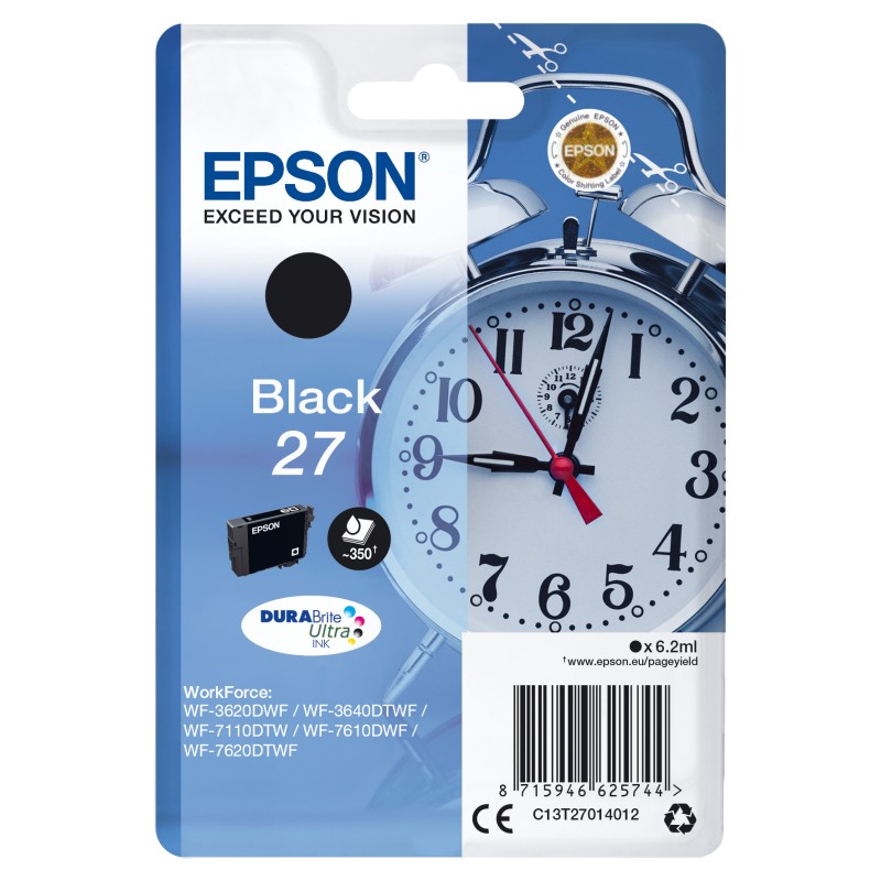 Image of Epson Alarm clock Cartuccia Sveglia Nero Inchiostri DURABrite Ultra 27