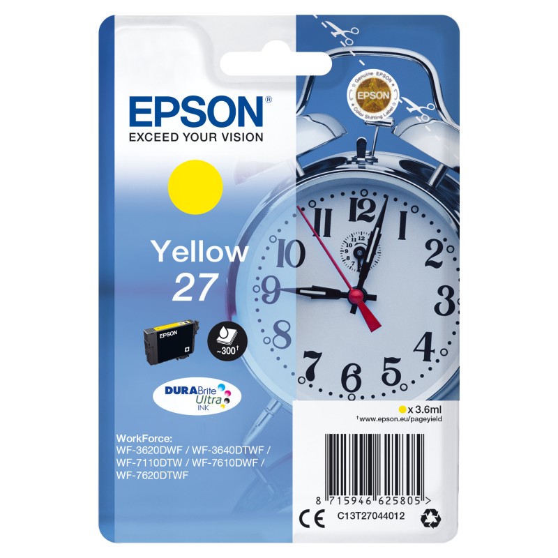 Image of Epson Alarm clock Cartuccia Sveglia Giallo Inchiostri DURABrite Ultra 27
