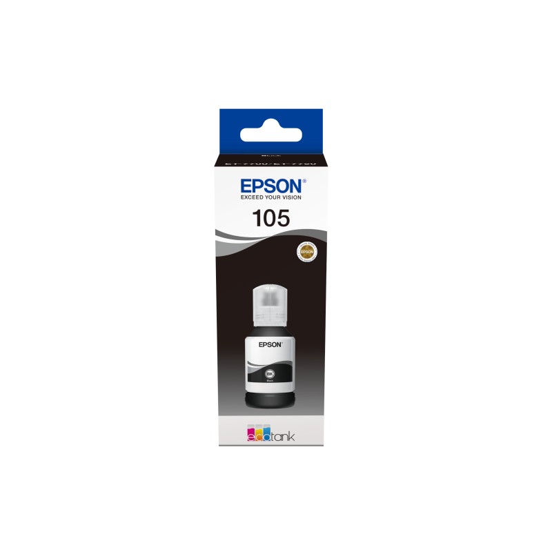 Image of Epson 105 EcoTank Pigment Black ink bottle