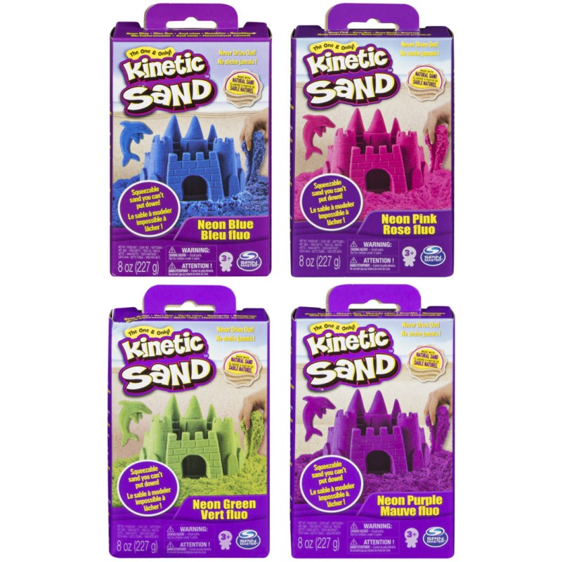 Image of Spin Master Kinetic Sand |Sabbia colorata | Sabbia cinetica 227gr magica da modellare Giocattoli per bambini e bambine 3 anni
