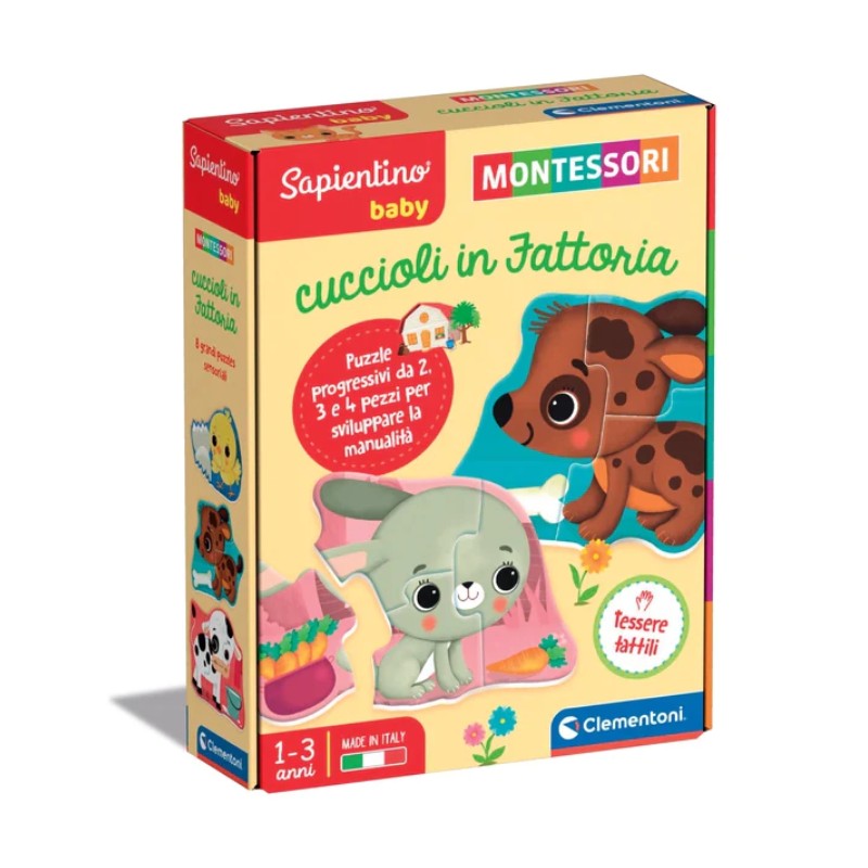 Image of Clementoni Sapientino Montessori Cuccioli Fattoria