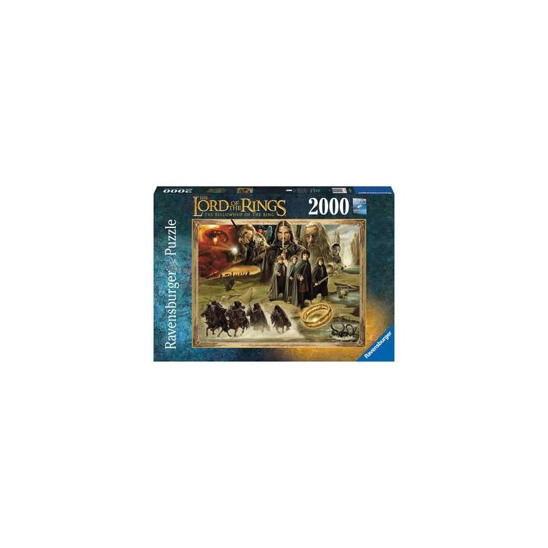 Image of Ravensburger Lord of the Rings: Fellowship Ring Puzzle di contorno 2000 pz Televisione/film