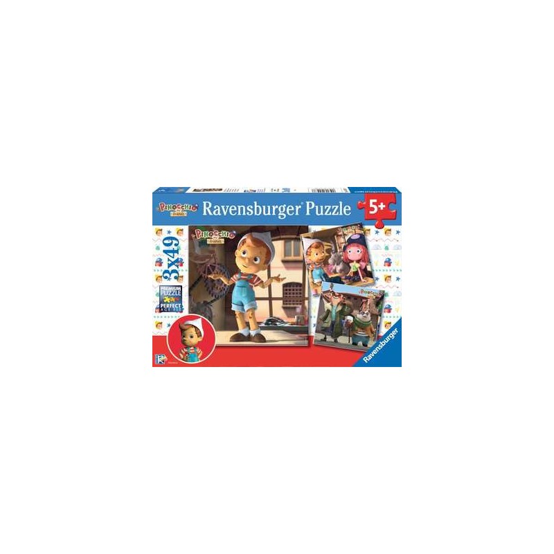 Image of Ravensburger Pinocchio Puzzle 49 pz Cartoni