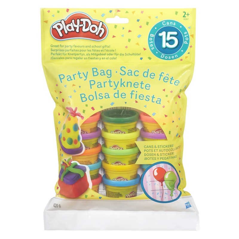 Image of Play-Doh La busta dei Vasetti, da gioco con vasetti colorati, contiene 15 di pasta modellare