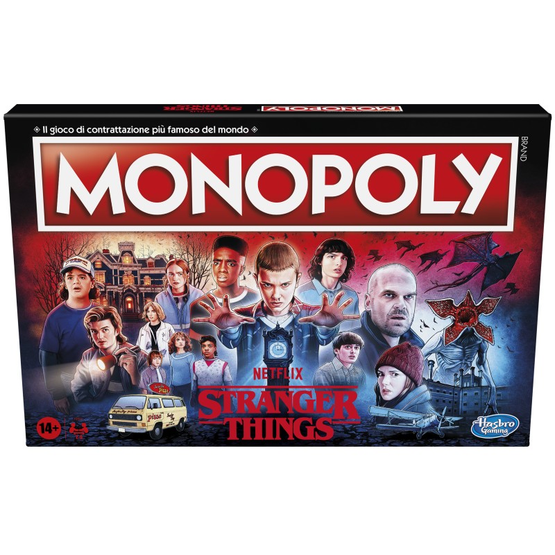 Image of Hasbro Gaming Monopoly Stranger Things, gioco da tavolo per adulti e adolescenti dai 14 anni in su, 2 a 6 giocatori