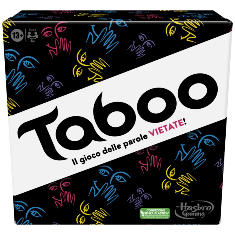 Hasbro Gaming Taboo, gioco da tavolo, giochi con parole indovinare per adulti e adolescenti dai 13 anni in su
