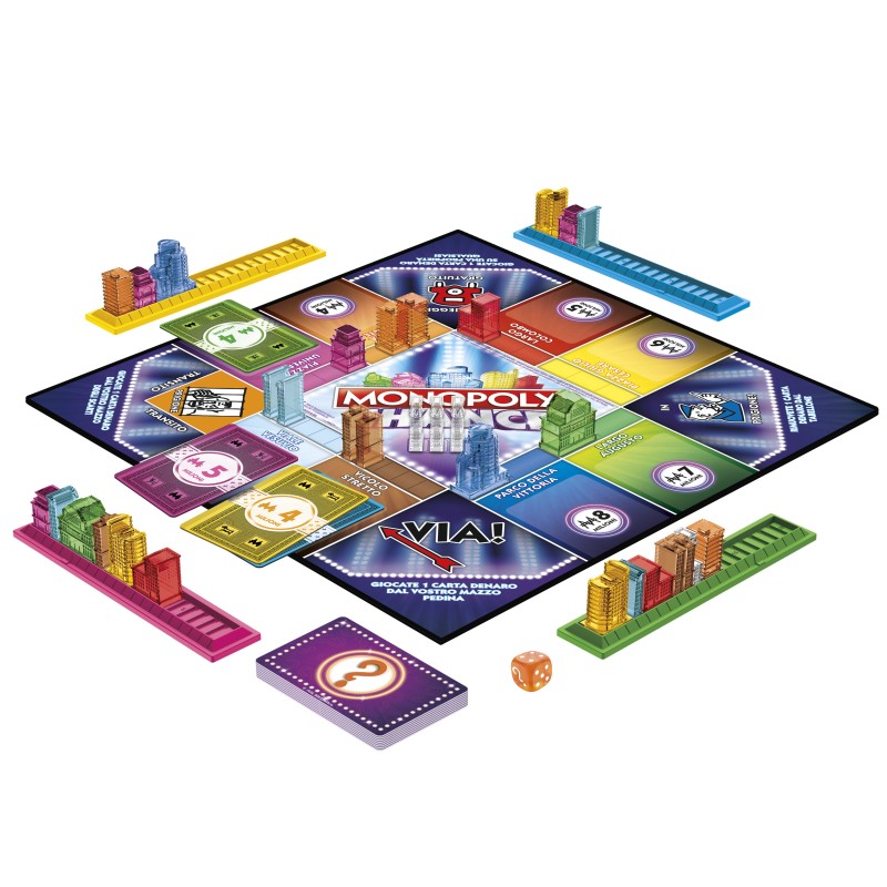 Image of Hasbro Gaming Monopoly Chance, gioco da tavolo, per famiglie di veloce 2 a 4 giocatori