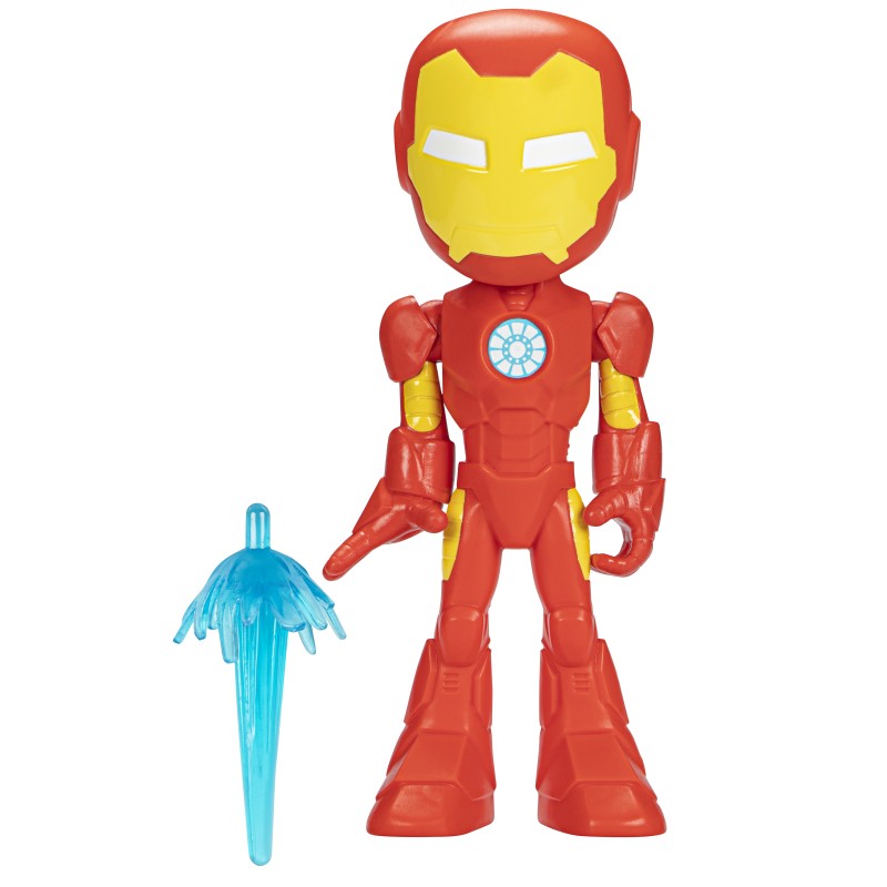 Image of Hasbro Marvel Spidey e I Suoi Fantastici Amici, mega Iron Man, action figure da 22.5 cm, giocattolo prescolare
