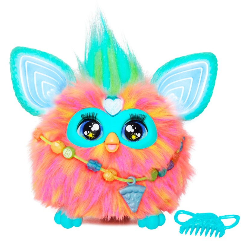 Image of Hasbro Furby Corallo, giocattoli di peluche interattivi per bambini e bambine dai 6 anni in su