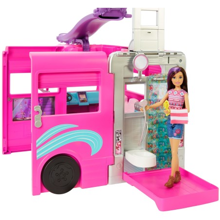 PSK MEGA STORE - Barbie Camper dei Sogni - Veicolo con Scivolo e Piscina 2  Cuccioli 7 Aree Gioco Alto 76 cm 60+ Accessori Regalo per Bambini 3+ -  0194735007646 - Mattel - 111,45 €