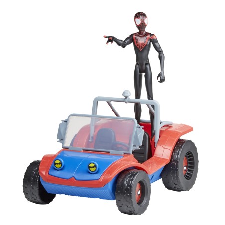 hasbro-marvel-spider-man-la-macchina-di-miles-morales-e-spider-ham-veicolo-da-15-cm-con-action-figure-per-bambini-dai-4-anni-in-