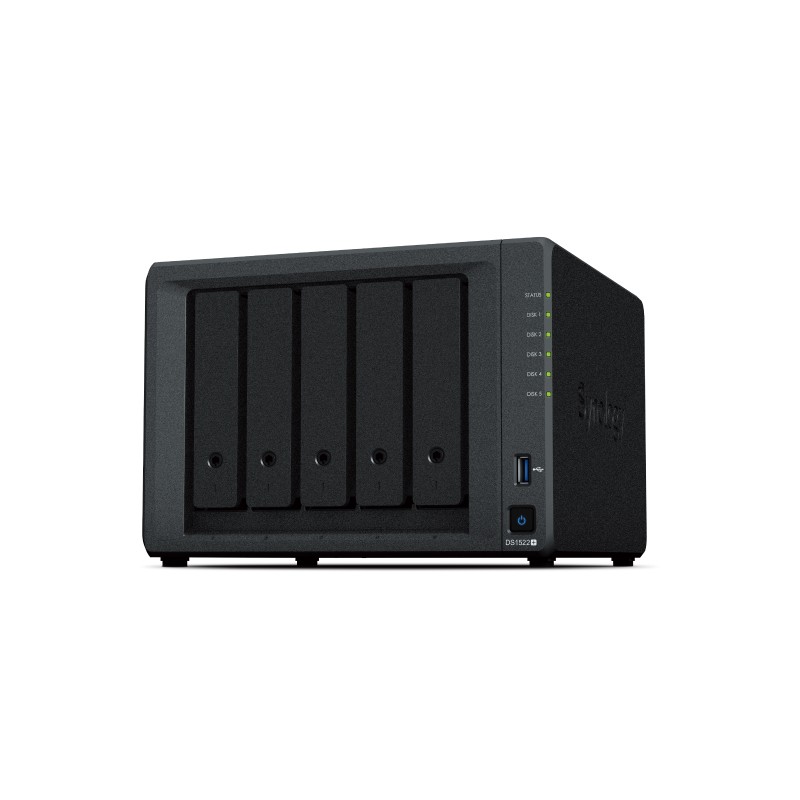 Image of Synology DiskStation DS1522+ server NAS e di archiviazione Tower Collegamento ethernet LAN Nero R1600
