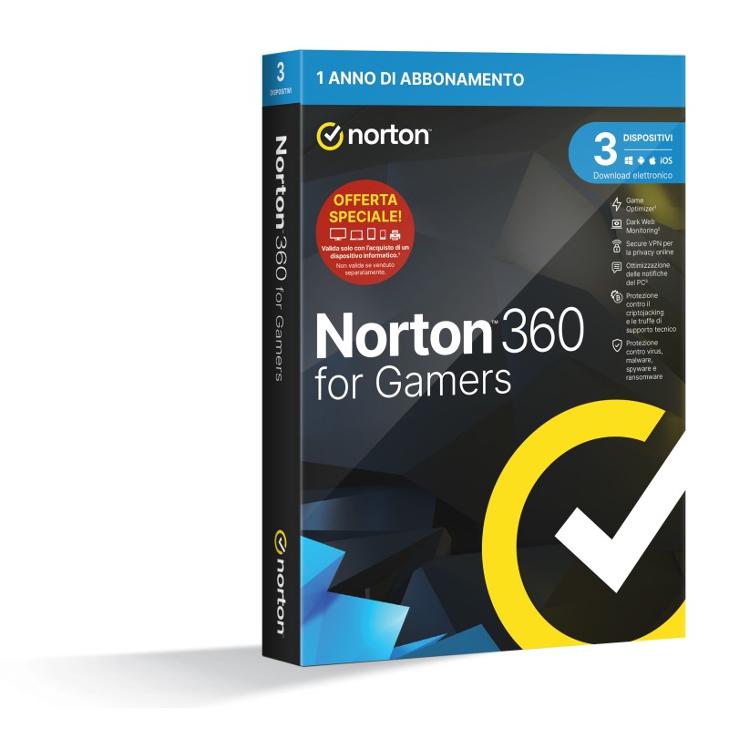 Image of NortonLifeLock Norton 360 for Gamers 2023 Gestione della sicurezza 1 licenza/e anno/i